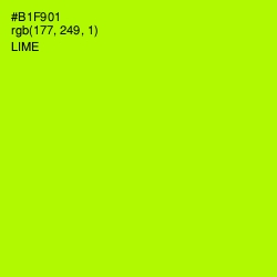#B1F901 - Lime Color Image