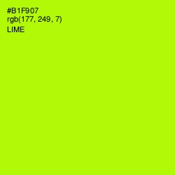 #B1F907 - Lime Color Image