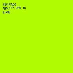 #B1FA00 - Lime Color Image