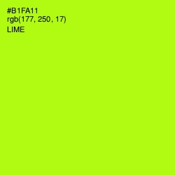 #B1FA11 - Lime Color Image