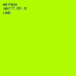 #B1FB00 - Lime Color Image