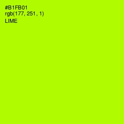 #B1FB01 - Lime Color Image