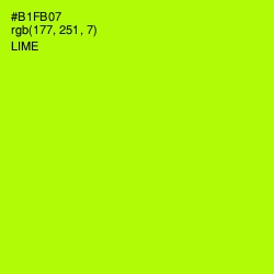 #B1FB07 - Lime Color Image