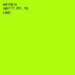 #B1FB10 - Lime Color Image