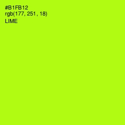 #B1FB12 - Lime Color Image