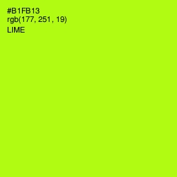 #B1FB13 - Lime Color Image