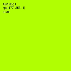 #B1FD01 - Lime Color Image