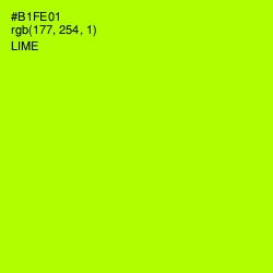 #B1FE01 - Lime Color Image