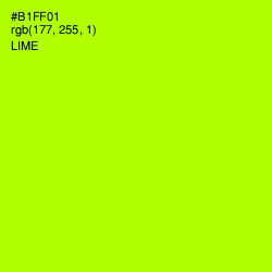 #B1FF01 - Lime Color Image