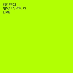 #B1FF02 - Lime Color Image