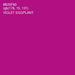 #B20F83 - Violet Eggplant Color Image
