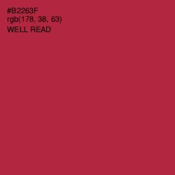 #B2263F - Well Read Color Image