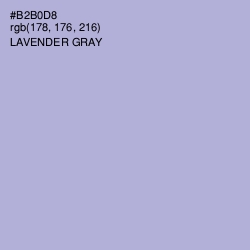 #B2B0D8 - Lavender Gray Color Image