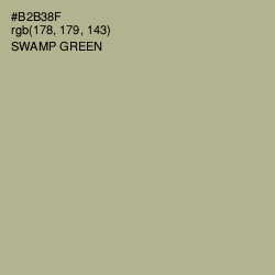 #B2B38F - Swamp Green Color Image