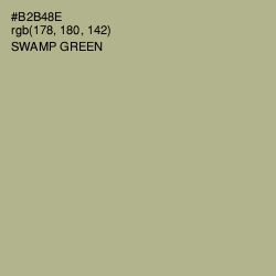 #B2B48E - Swamp Green Color Image