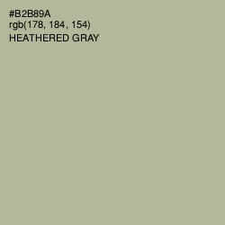 #B2B89A - Heathered Gray Color Image