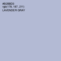 #B2BBD3 - Lavender Gray Color Image