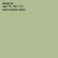 #B2BC93 - Heathered Gray Color Image