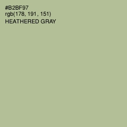 #B2BF97 - Heathered Gray Color Image