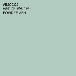 #B2CCC2 - Powder Ash Color Image