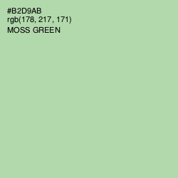 #B2D9AB - Moss Green Color Image