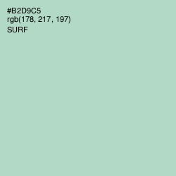 #B2D9C5 - Surf Color Image