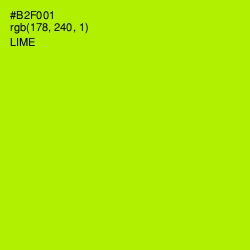 #B2F001 - Lime Color Image