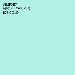 #B2F0E7 - Ice Cold Color Image