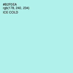 #B2F0EA - Ice Cold Color Image