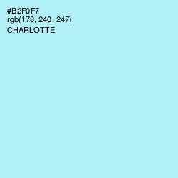 #B2F0F7 - Charlotte Color Image