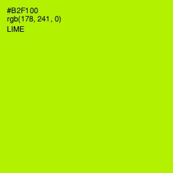 #B2F100 - Lime Color Image