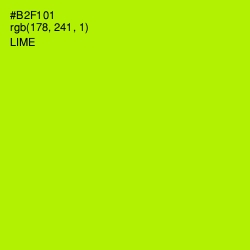#B2F101 - Lime Color Image