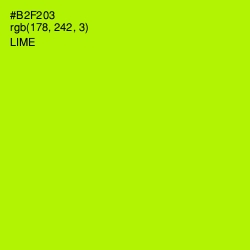 #B2F203 - Lime Color Image