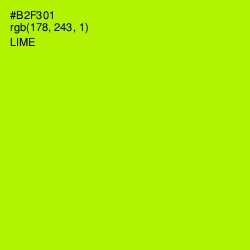 #B2F301 - Lime Color Image