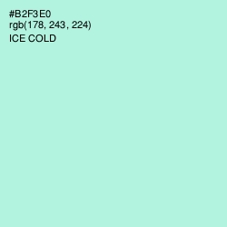 #B2F3E0 - Ice Cold Color Image