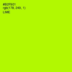 #B2F901 - Lime Color Image