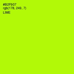 #B2F907 - Lime Color Image