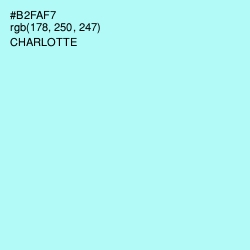 #B2FAF7 - Charlotte Color Image