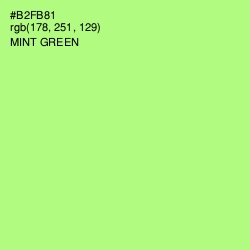 #B2FB81 - Mint Green Color Image