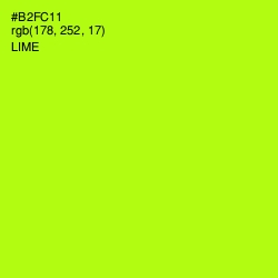 #B2FC11 - Lime Color Image