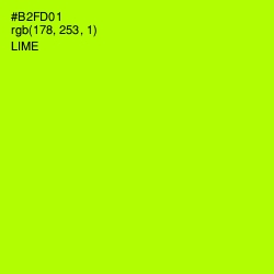 #B2FD01 - Lime Color Image