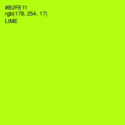 #B2FE11 - Lime Color Image