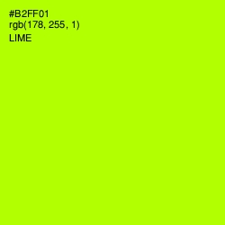 #B2FF01 - Lime Color Image