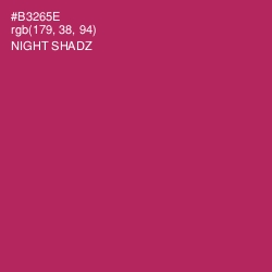 #B3265E - Night Shadz Color Image
