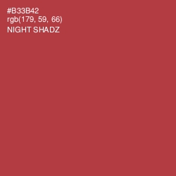 #B33B42 - Night Shadz Color Image
