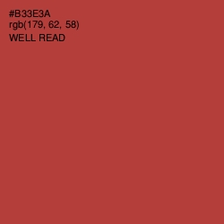 #B33E3A - Well Read Color Image