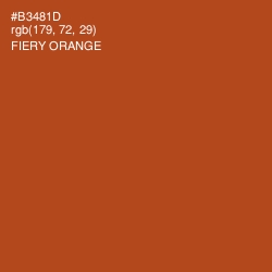 #B3481D - Fiery Orange Color Image