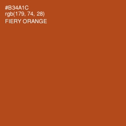 #B34A1C - Fiery Orange Color Image