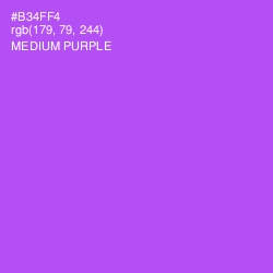 #B34FF4 - Medium Purple Color Image