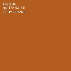 #B35D1F - Fiery Orange Color Image